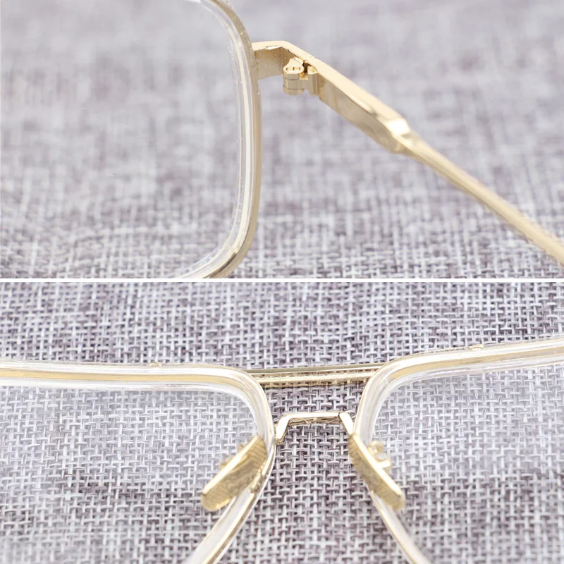 Брендовые винтажные оптические очки по рецепту с прозрачными линзами, оправа больших размеров, Золотая оправа, очки для женщин и мужчин Oculos de Grau