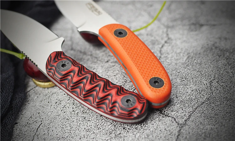 PSRK HOT SALE 440C Steel G10 Handle 59HRC Engraved Fixed Knife Outdoor Small Fixed Blade Small Neck Knife Gift EDC Tool Knives