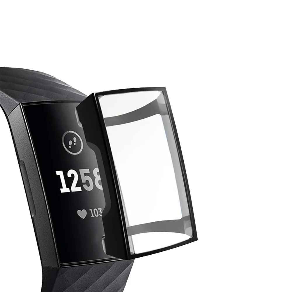 Чехол для Fitbit Charge 3 5 цветов мягкий прозрачный чехол умных часов