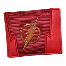 Новое поступление Для мужчин с коротким кошелек кошельки DC флэш-памяти», «Супермен», кошелек с блестками и держатель для карт для мальчиков кошельки