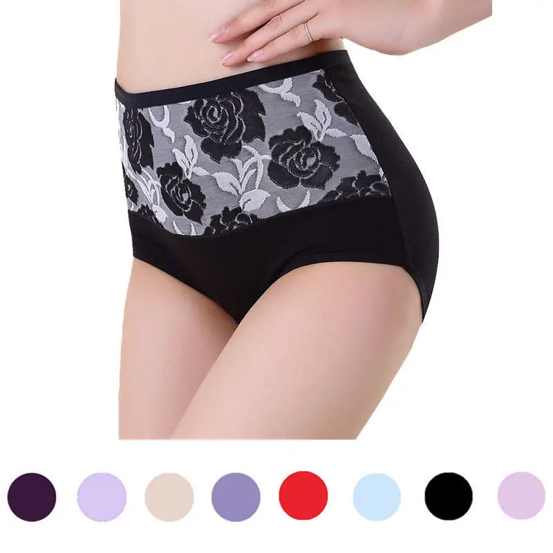 

iMucci High Waist Cotton Women Briefs Sexy Healthy Panties Underwear Plus Size