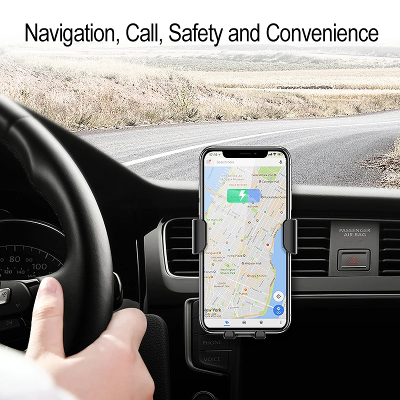 تشى سيارة لاسلكي شاحن آيفون X XS 8 سامسونج S9 الهاتف المحمول شاحن لاسلكي سريع شاحن سيارة حامل هاتف حامل