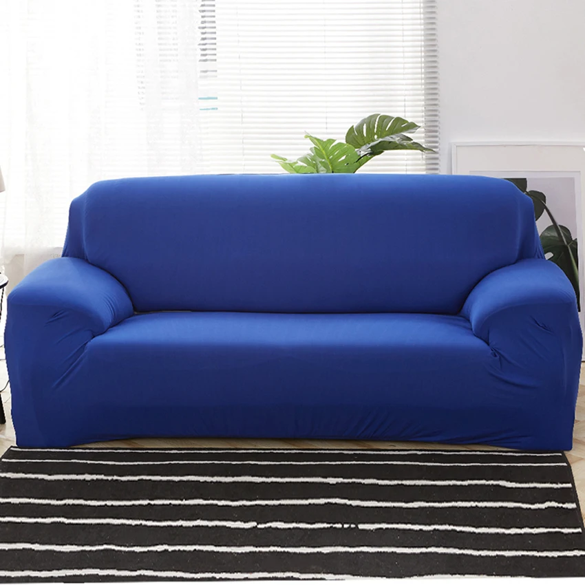 Современный декоративный эластичный чехол на диван сплошной цвет модные чехлы для кресел для гостиной растягивающийся чехол для дивана