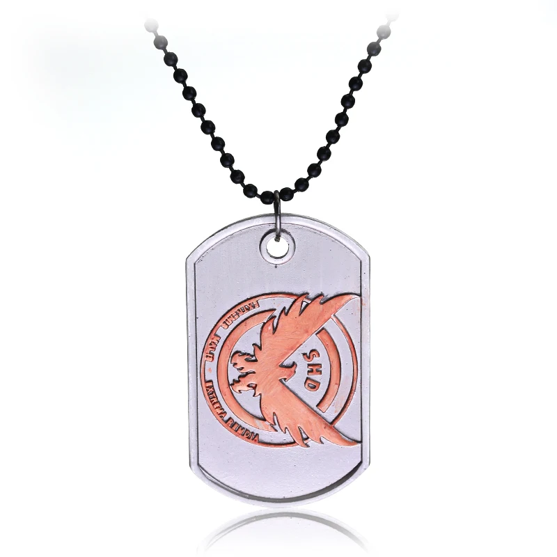 

Hot Game Jewelry Tom Clancy's The Division Agent Pendant SHD Logo Dog Tag Necklace With Black Beads Chain For Fans Gift -30