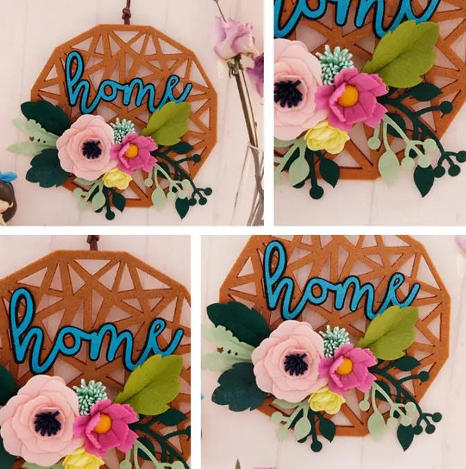 

flower Decorative wall hanging pendant Fabric Felt kit Non-woven cloth Craft DIY Sewing set Handwork Material DIY needlework