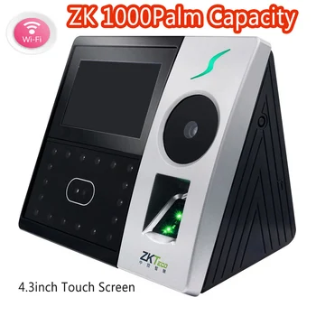 

1000Palm Capacity WIFI Palm Time Attendance Systems ZKTeco Hardware Platform ZKFace/Finger/Palm Vein Algorithm Built In Battery
