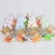 Free Shipping 12pcs/lot Novel Dinosaur Cracks Growing Eggs Educational Science Bionics Toys for Kids Best Gift
