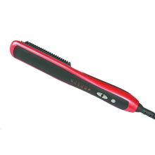 Electric Brush Hair Straightener Comb Irons with LCD Display Hair Iron Brush Hair Straightening Styling tools Six Temperatures