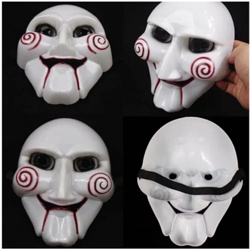 

Halloween Party Cosplay Billy Jigsaw Saw Puppet Mask Masquerade Costume Prop DE