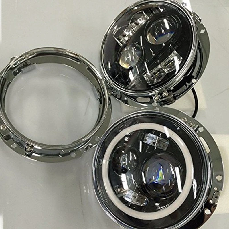 Black 7 Inch Headlight Ring Mounting Bracket Headllamp Mount For Harley Davidson Motocycle  Wrangler