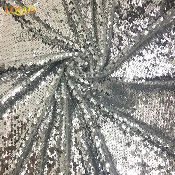 

Reversible Paillette Sequin Fabric Silver Mermaid Sequin Fabric Two Way Stretch Fabric Costume DIY Wedding Decor Evening Dress