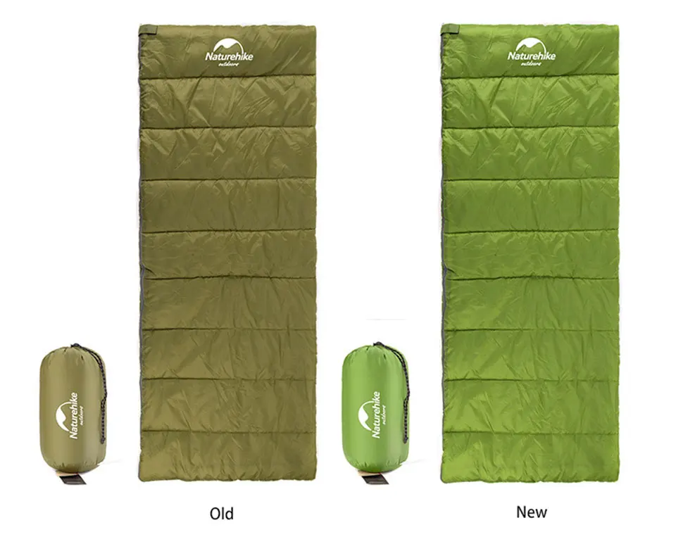 Naturehike Сверхлегкий портативный конверт, хлопковый спальный мешок, спальный мешок для кемпинга, для путешествий, 3 цвета, 0,8 кг