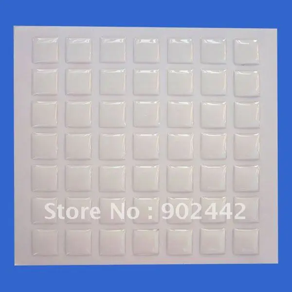 

Free Shipping 2000 pcs/lot 20 mm Square Clear Adhesive Epoxy Resin Sticker used for DIY jewelry crafts
