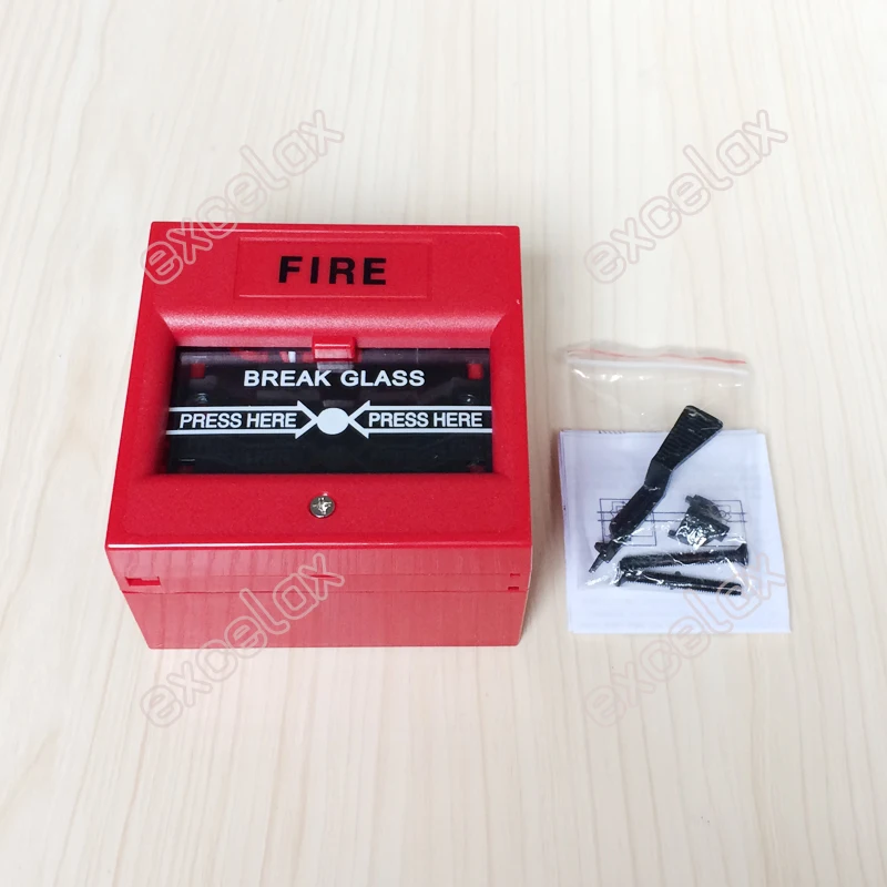 Fire Safety Alarm System Break Glass Emergency Press Panic Push Switch Trigger for Office Factory Building Security