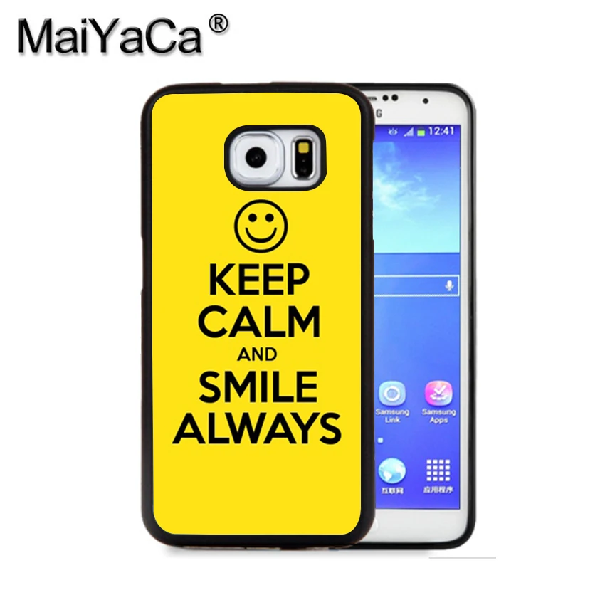 Maiyaca Keep Calm and всегда улыбка 9 Телефон чехол для Samsung S9 S8 плюс S7 S6 Edge Plus Примечание 8 7 5