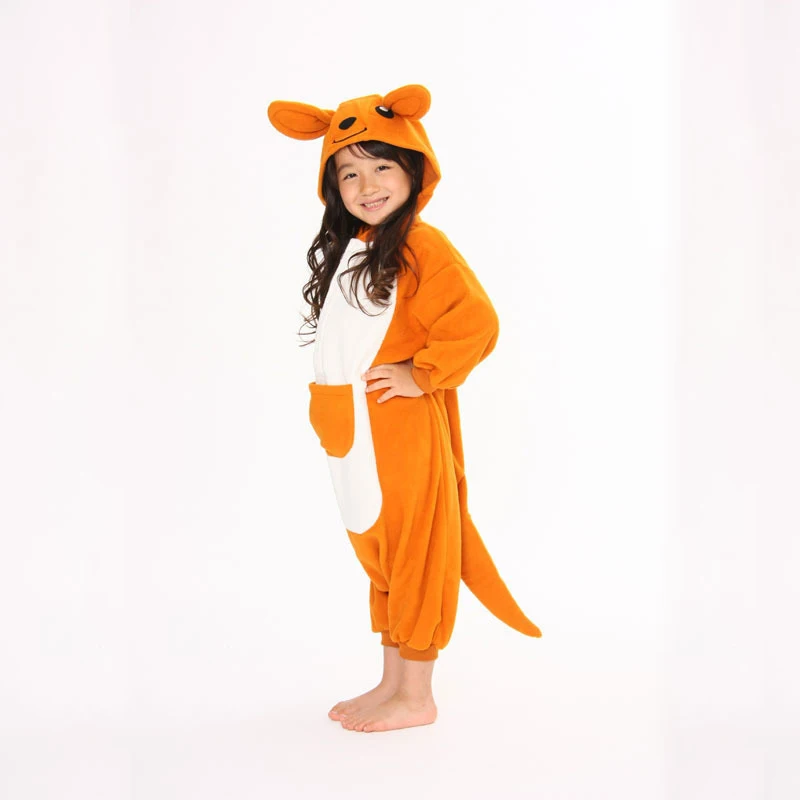 Buy Orange Kangaroo Pajamas Fleece Animal Cosplay