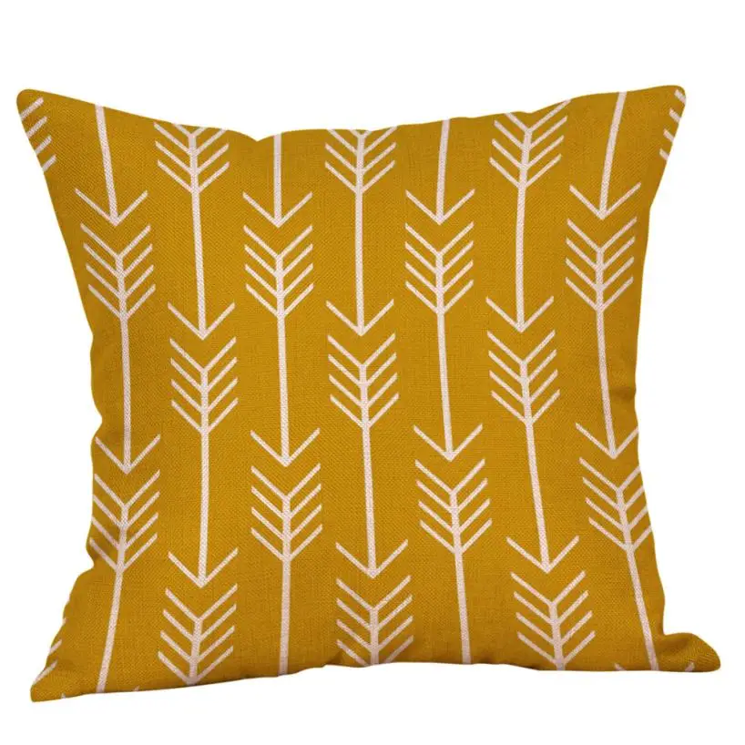 

cushion cover 45x45cm 2018 Mustard Pillow Case Yellow decorative cushion covers Geometric Fall Autumn Cushion Cover Decorative