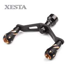 XESTA рыболовная ручка катушки Спиннинга подходит для daiwa катушки двойная ручка из сплава углеродное волокно стержень из нержавеющей стали вал катушка рыболовные аксессуары