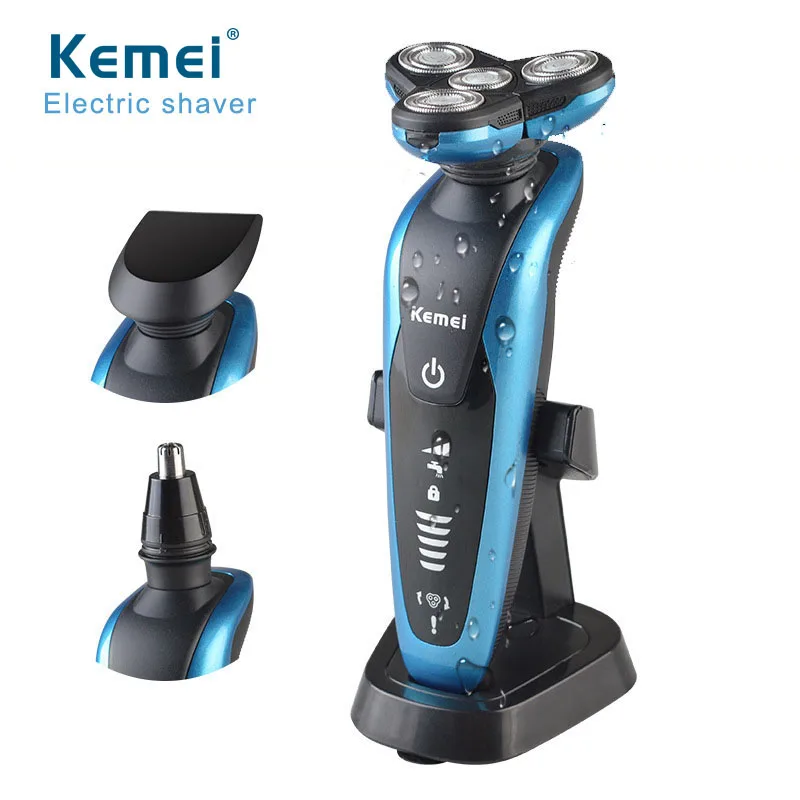 

KM 58892 3 in1 Washable Electric trimmer Rechargeable nose hair trimmer Electric Shaving Razors Multifunction Men Face Care