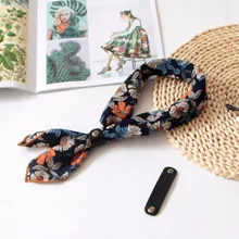 Женский платок Дамский платок девочка шейный платок повязка цветочный узор Карманный квадратный носовой платок MGG004