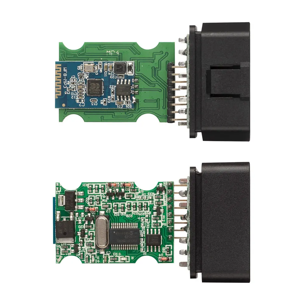 OBD-II adapter, (a) ELM327 Bluetooth, (b) ELM327 Wi-Fi