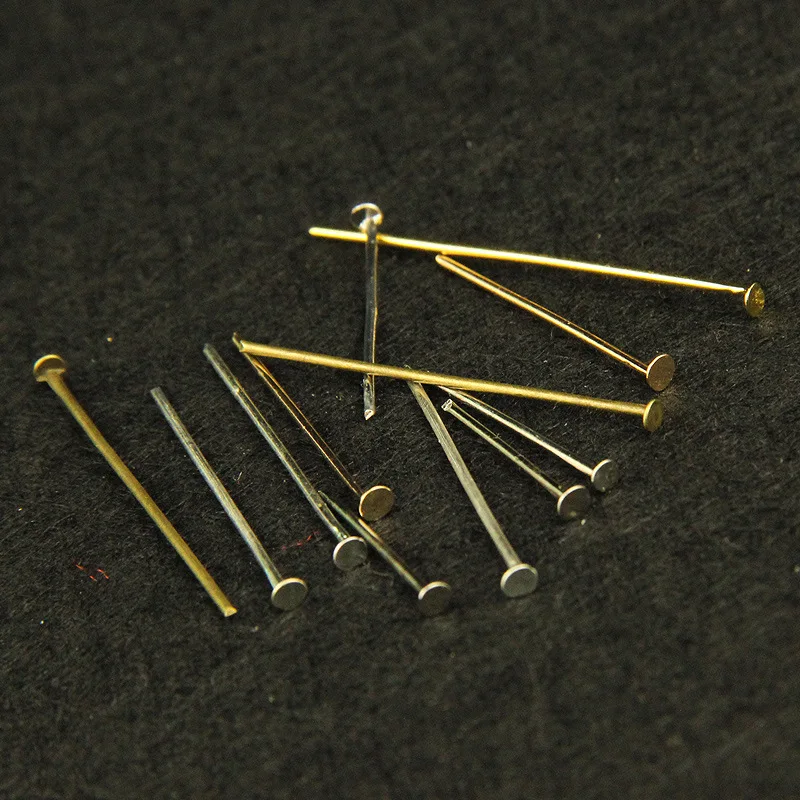 1 Pack/lot Gold/Silver/Rhodium Color Metal Flat Head Pins Jewelry 16/20