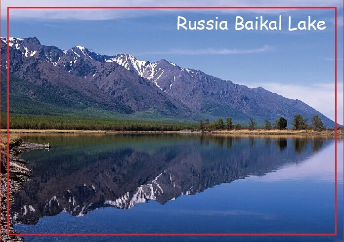 

Travel Refrigerator Magnets 78*54mm,Russia, View of Baikal Lake with Sayan Mountain Range, Siberia Travel Rigid Magnets 20687