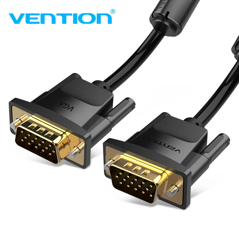 Vention 1080P VGA кабель 3+ 9 VGA к VGA кабель позолоченный соединительный кабель «Папа-папа» 1 м 2 м 3 м 5 м 8 м 10 м для проектора компьютера