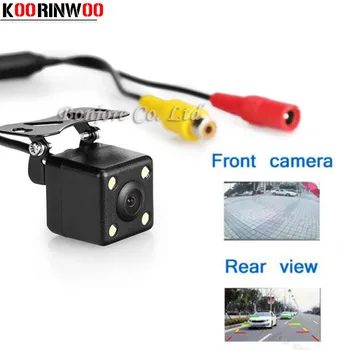 

KOORINWOO Waterproof 4 LED Night Vision Car CCD Rear View Camera Reverse Camera With 3 Glass Lens For Auto Parking Monitor