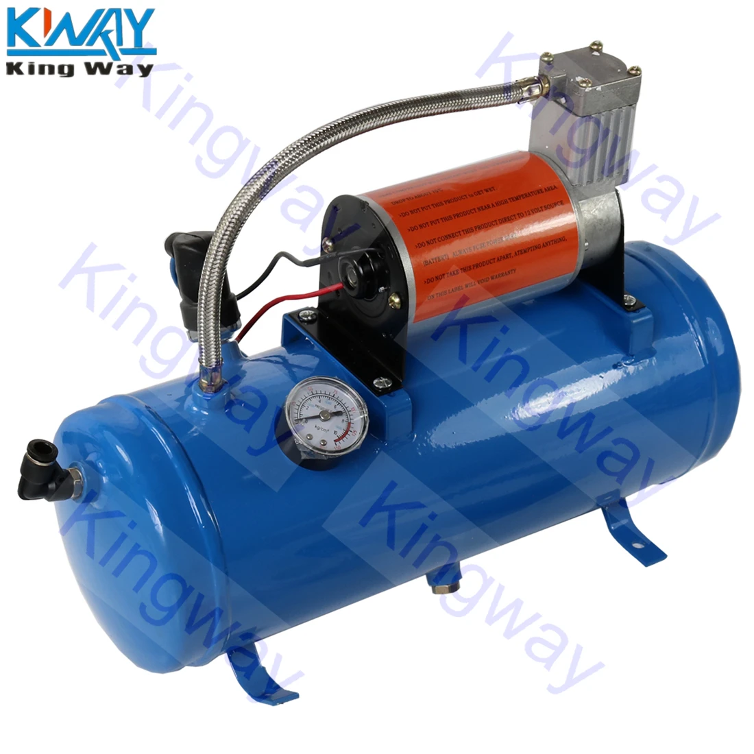 Бесплатная доставка King Way 150PSI DC 12V воздушный компрессор с 6 литров для поездок на