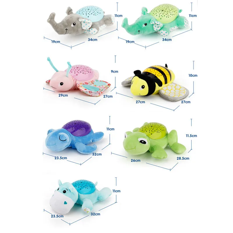 Brinquedos do Bebê para Crianças Dormir com Luz Winco Design Bonito Night Light Estrelas Projetor Colorida Luminosa Música Animais Lâmpada Led 15 projetor brinquedos do bebê para crianças dormir