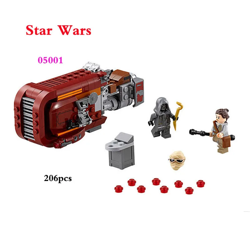 

206pcs 05001 Star Wars Force Awakening Rey's Speed Car Mini Model Toy Building Blocks for Kids