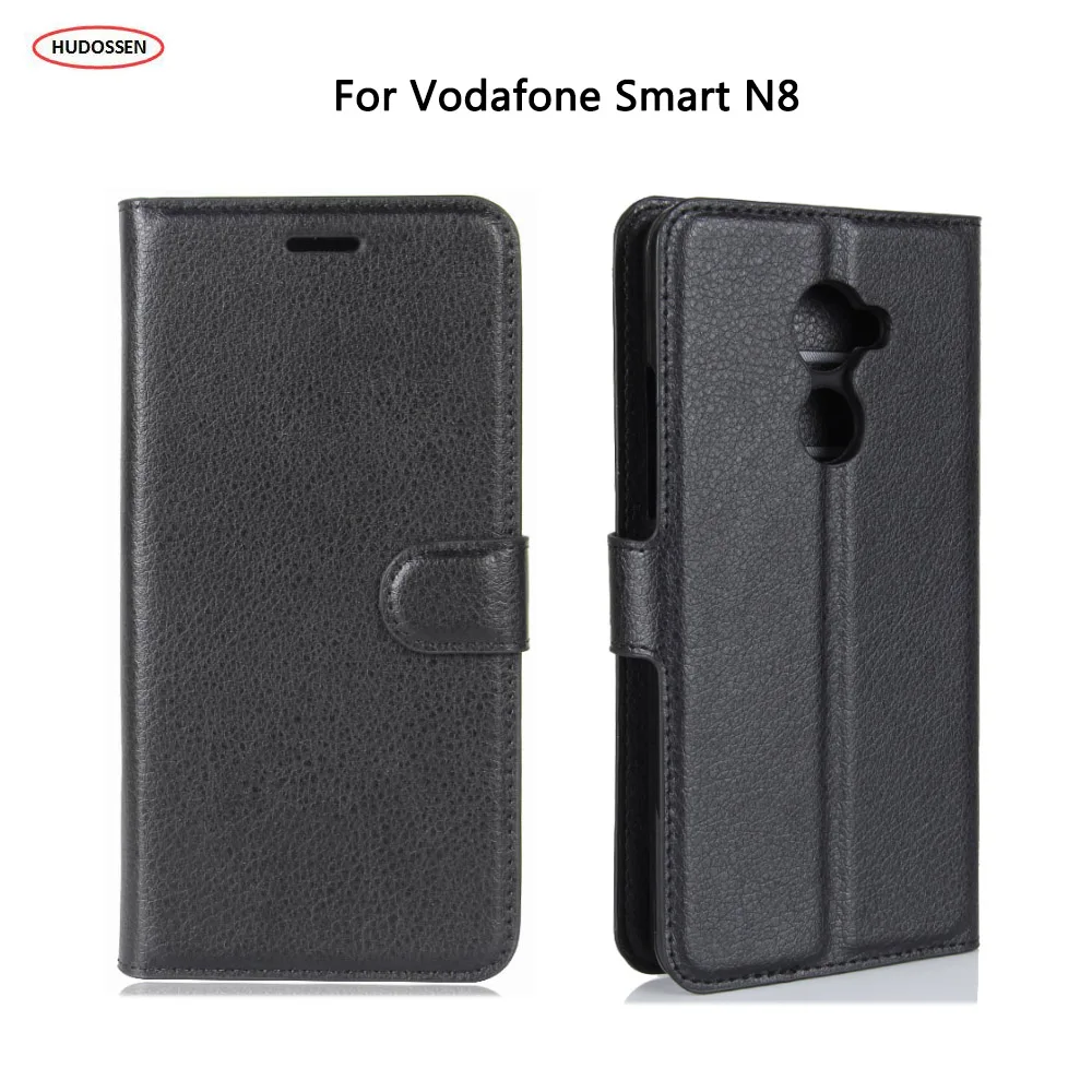 HUDOSSEN For Vodafone Smart N8 Case Luxury Flip PU Leather Silicone