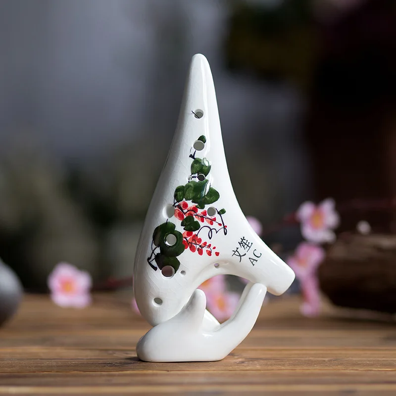 

Wisteria pattern The new alto C 12 hole ocarina Paint crack professional ocarina Welcome wholesale and custom-made