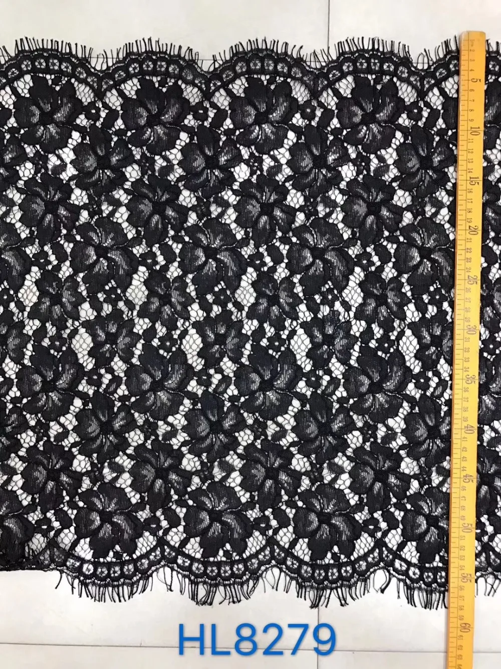 

58cm*3yards/pcs non-elastic nylon eyelash lace,big eyelash lace, skirt hemline lace,HL8279