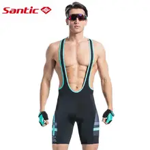 Santic летние мужские велошорты для велоспорта Pro Team MTB Bib шорты De Ciclismo Hombres Paded подушки нагрудники короткая одежда велосипед