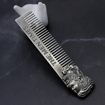 

High Quality Cool Men Beard Shaping Template Stainless Steel Beard Comb Men Hair Beard Trim Tool