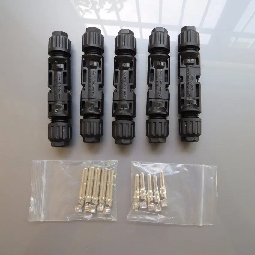 

200 pairs/lot MC4 Solar Connector IP67 PPO pv Adapter Photovoltaic Panel Connection Plug 1000V 30A