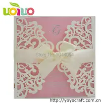 Свадебное приглашение дизайн горячего тиснения золото и серебро Пользовательские Кружева простые свадебные открытки