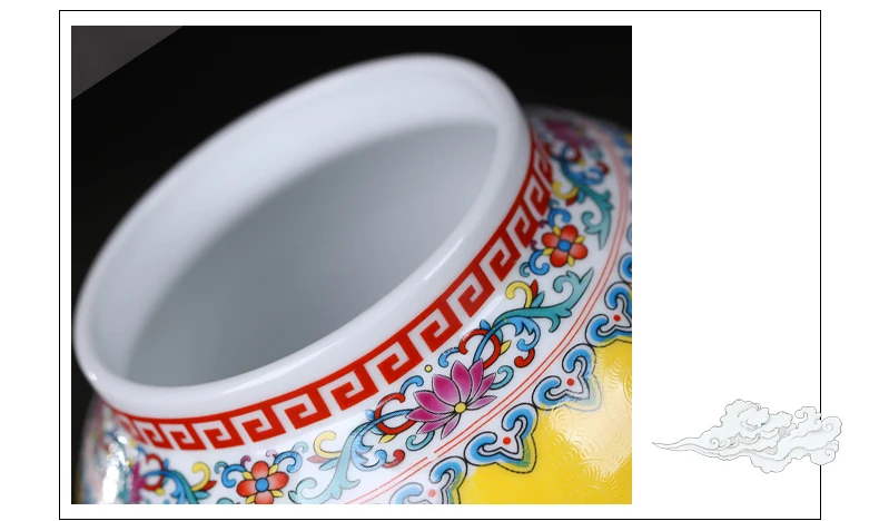 Античный эмаль керамический общий резервуар, ваза королевские цветы ...