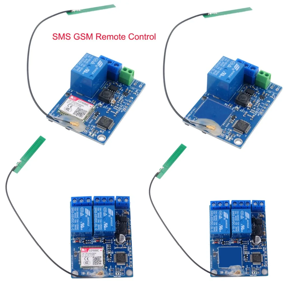 1 канал/2 канала релейный модуль SMS GSM пульт дистанционного управления с/без SIM800C STM32F103CBT6 для открывания ворот