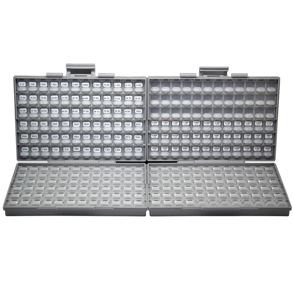 AideTek SMT 0603 커패시터 14400, 다양한 저항기 키트 콤보, 2BOXALL