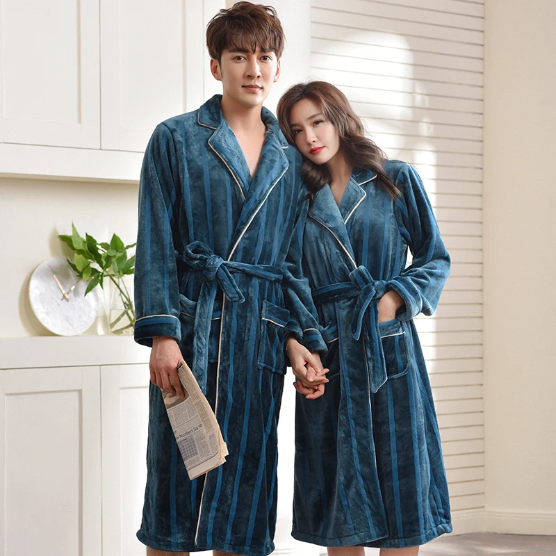 Couple's Winter Robe Women's Soft Spa Fashion Full Length Warm Light ...