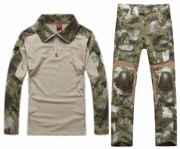 

Gen2 Airsoft Combat BDU Shirt & Pants & pads Military Army Uniform AOR1
