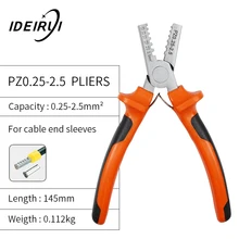 PZ0.25-2.5 1.5-6 Terminal Crimping Pliers Wire Stripper Crimper Ferrule Crimping Hand Tool Pliers+ 1200 Terminals Kit PZ0.25-2.5 1.5-6 Terminal Crimping Pliers Wire Stripper Crimper Ferrule Crimping Hand Tool Pliers+ 1200 Terminals Kit