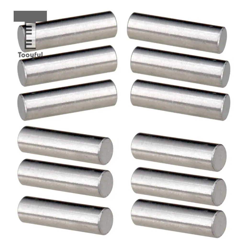 Tooyful 12pcs Alnico 5 Pickup Polepiece Magnet Slug Rods 18mm for Electric Guitar Bass Parts