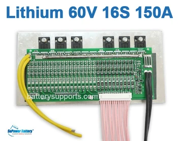 

SuPower 16S 57.6V 59.2V 60V 150A Li-ion Lithium LiPo Battery BMS Management System Balance PCB IC Chip Protection Circuit Board