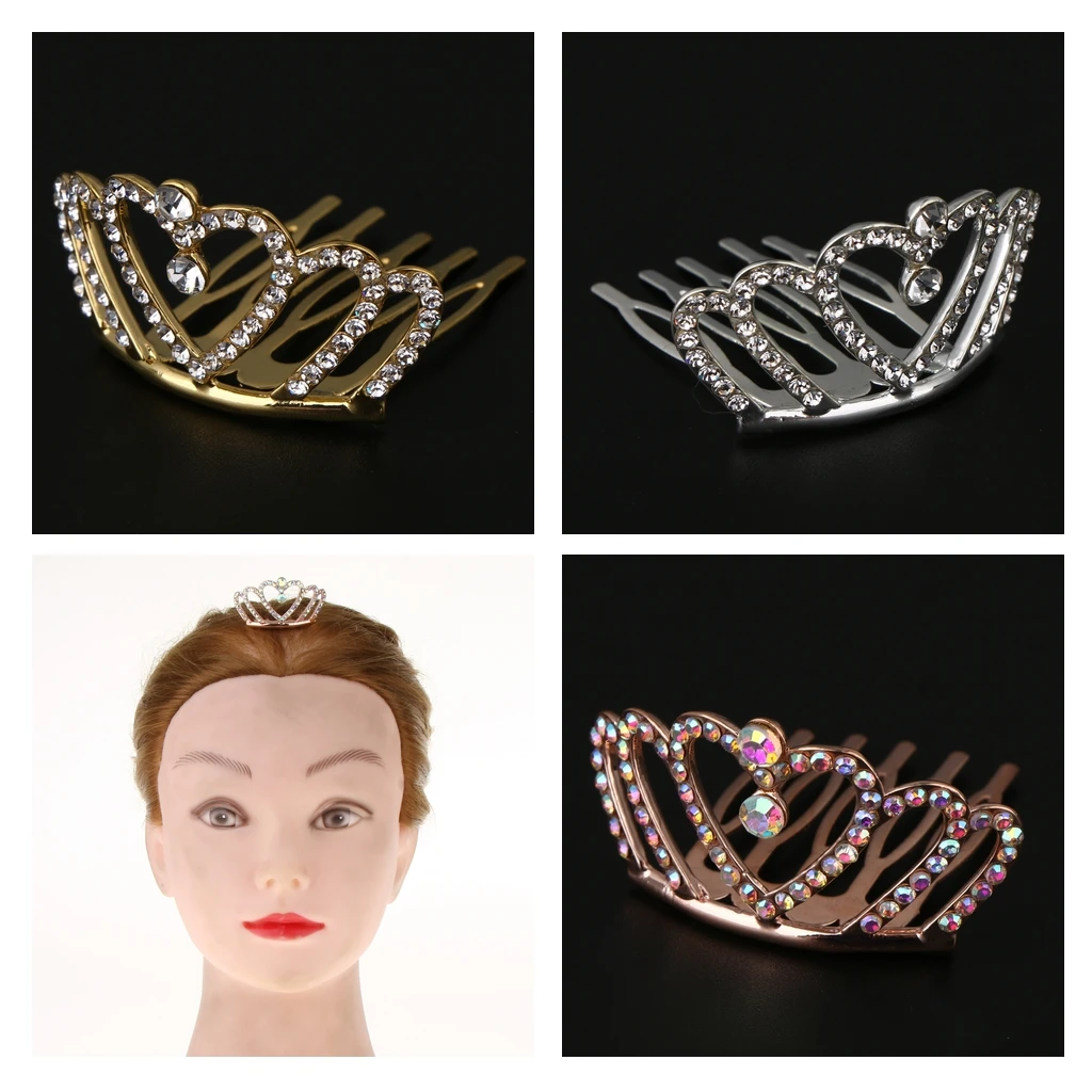 Mini Rhinestone Tiara Flower Girl Wedding Birthday Princess Crown 