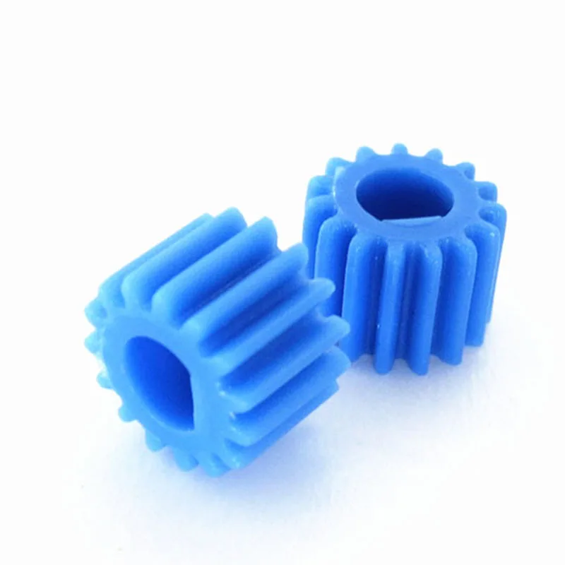 

10pcs/lot 3mm 4mm 15 Tooth D Type Mini Plastic Gear 0.5 module spindle gear Fit Gear Motor Cutting Edge Shaft DIY Parts Blue