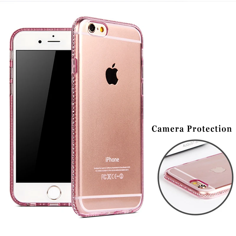Hsmeilleur-Glitter-Rhinestones-Case-For-iPhone-X-10-8-7-6-S-6s-Plus-5-5s-se-Crystal-Soft-TPU-Bumper-Cover-Coque-Capa-de-Celular (17)